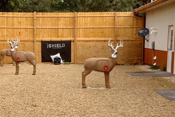 Midwest Whitetail Hunting lodge has target practice area.