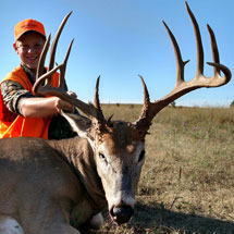 Come to Kansas and hunt monster whitetail deer with Midwest Whitetail Adventures and leave with a record book buck and a huge smile on your face!