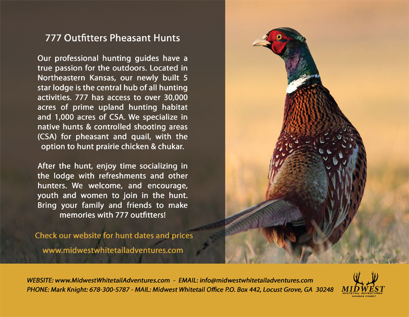 Midwest Whitetail Adventures pheasant hunt brochure